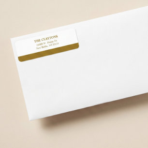 Modern Gold Bar Return Address Labels
