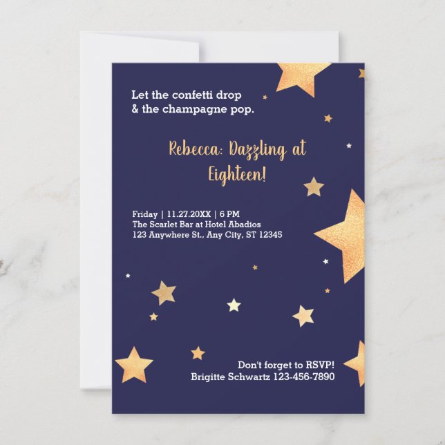 Modern gold birthday (Front)