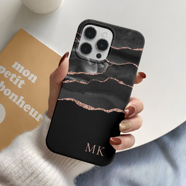 Modern Gold & Black Agate Case-Mate iPhone Case (Creator Uploaded)