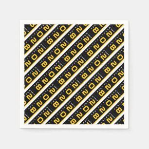 Modern Gold Black Graduation Party Napkin