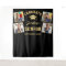Modern Gold Black Graduation Photo Booth Backdrop