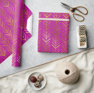 Modern Gold Boho Wrapping Paper