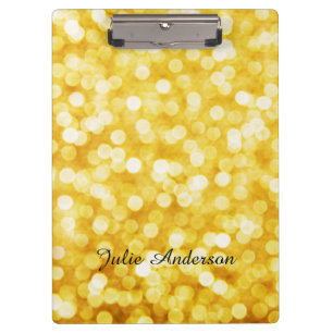 Modern Gold Bokeh Clipboard