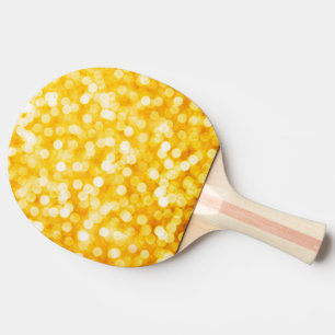 Modern Gold Bokeh Ping Pong Paddle