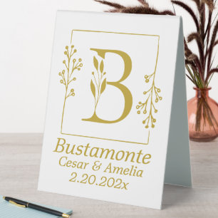 Modern Gold Botanical Letter B 