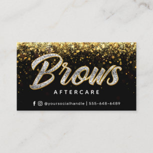 Modern Gold  Brows Aftercare PMU Card