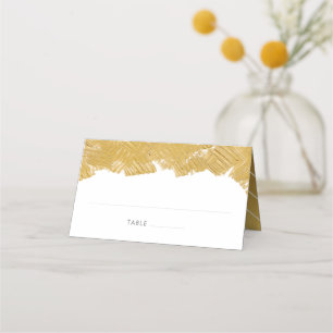 Modern Gold Brush Stroke Place Cards