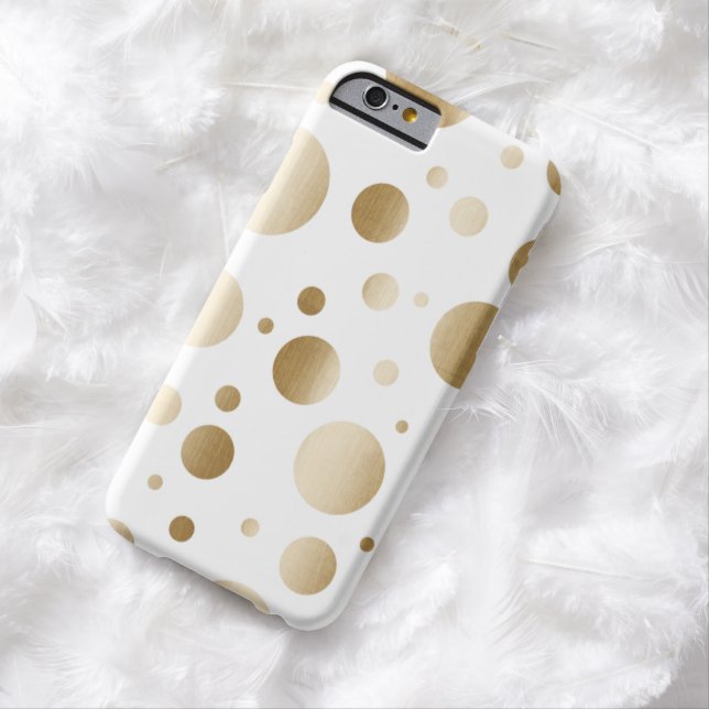 Modern Gold Brushed Dots Confetti Case-Mate iPhone Case