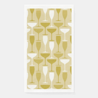 Modern Gold Champagne Flute Napkins