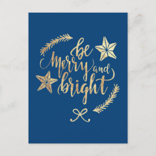 Modern Gold Client Appreciation Holiday Postcard