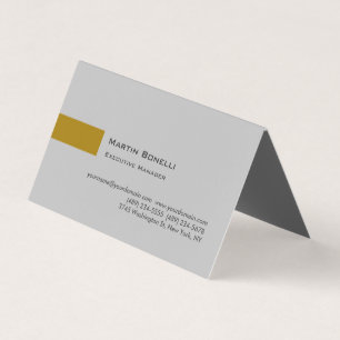Modern Gold Colour Grey Custom Personal Easy Edit Business Card