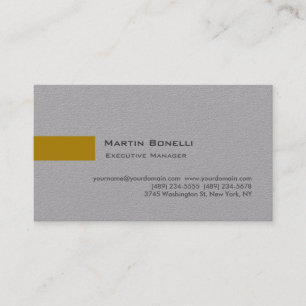 Modern Gold Colour Grey Custom Personal Easy Edit Business Card