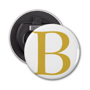 Modern Gold Colour Monogram Add Name Initial Bottle Opener