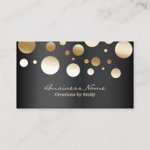 Modern Gold Confetti Dots Jewellery Business Card
