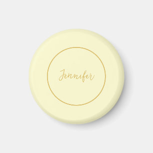 Modern Gold & Cream Colour Calligraphy Plain Uniqu Magnet