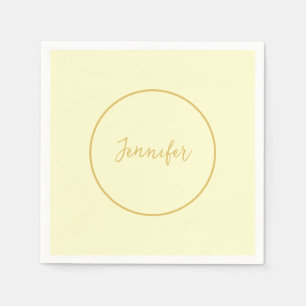 Modern Gold & Cream Colour Calligraphy Plain Uniqu Napkin
