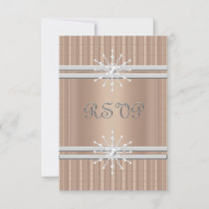 MODERN GOLD CRYSTAL RIPPLE RSVP CARD