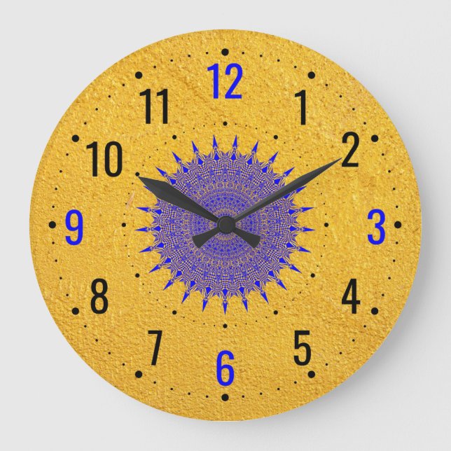 Modern Gold Decor - Unique & Fancy Large Clock (Front)