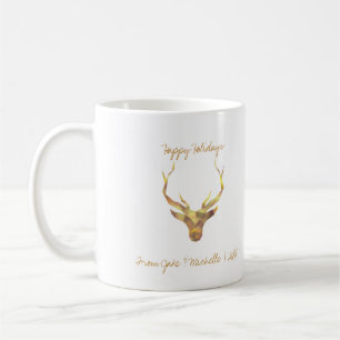 Modern Gold Deer Coffee Mug