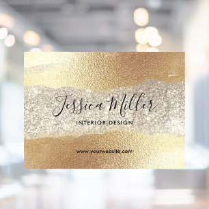 Modern Gold Diamond Glitter Faux Foil Luxury Glam