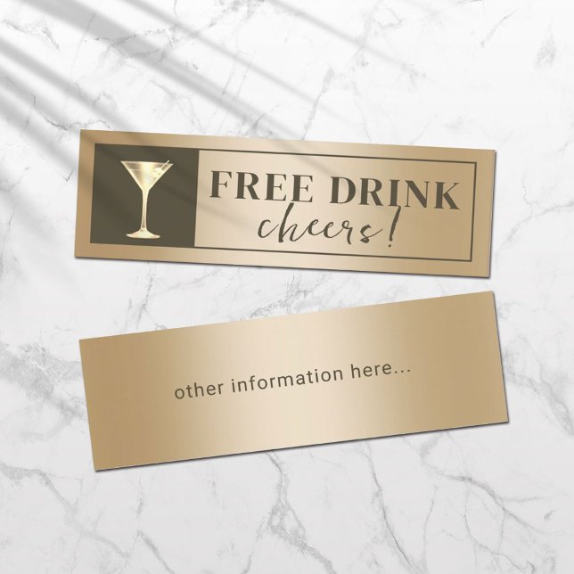 Modern Gold Drink Ticket Drink Voucher (Creator Uploaded)