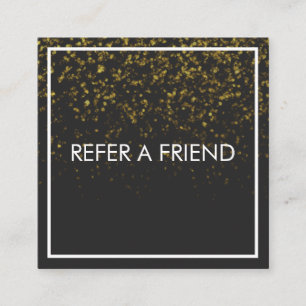 Modern Gold Elegant Beauty Salon Referral Card