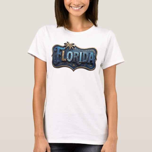 Modern Gold FLORIDA Statement Tee (Front)