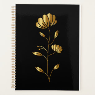 Modern gold flowers planner