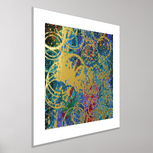 Modern Gold Foil Abstract Art Prints