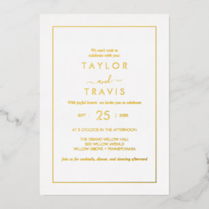 Modern Gold Foil   All-In-One Wedding 