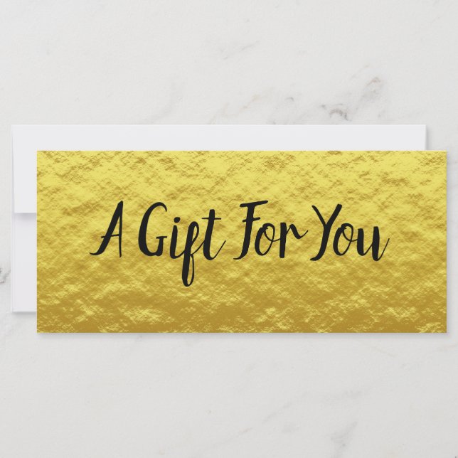 Modern Gold Foil Business Custom Gift Certificate (Front)