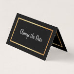 Modern Gold Foil Calendar Change The Date Card<br><div class="desc">Modern Gold Foil Calendar Change The Date Cards by The Business Card Store.</div>