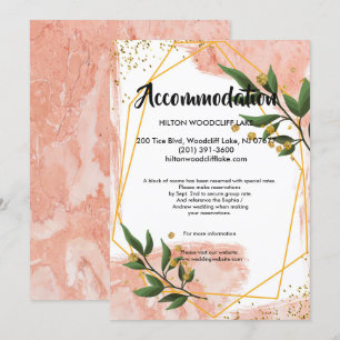 Modern Gold Frame Ivory Gree accommodate Enclosure Invitation