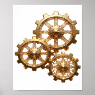 Modern Gold GEARS OF WEALTH Poster