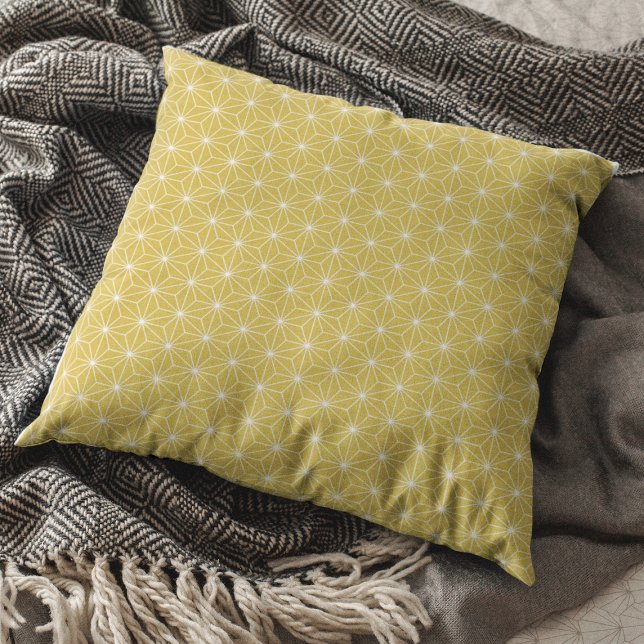 Modern Gold Geometric Japanese Pattern Cushion (Creator Uploaded)