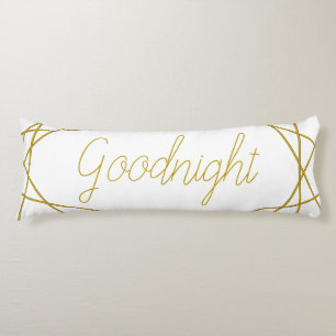 Modern Gold Geometric Lines Goodnight Body Cushion