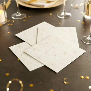 Modern gold geometric napkin