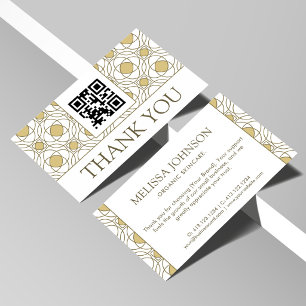 Modern Gold Geometric Thank You Card