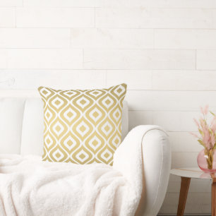 Modern Gold Geometric wave Pattern Cushion