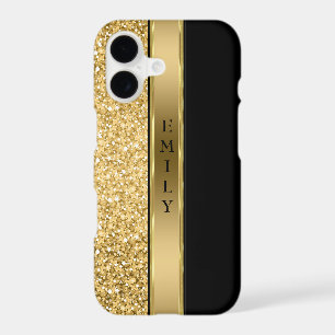 Modern Gold Glitter And Stripe