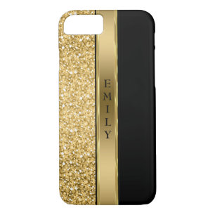 Modern Gold Glitter And Stripe iPhone 8/7 Case