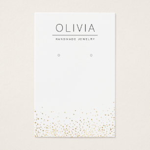 Modern gold glitter custom jewellery earring displ