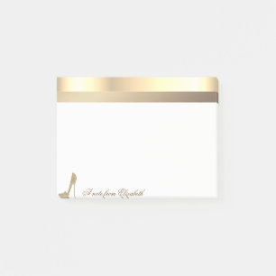 Modern  Gold Glitter  High Heels  -Personalised Post-it Notes