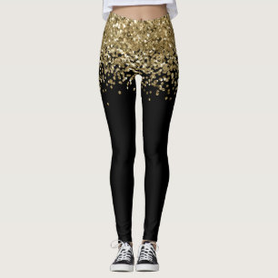 Modern Gold Glitter Sparkles Leggings