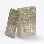 Modern Gold Glitter Sparkles Personalised Name Playing Cards<br><div class="desc">Introducing our Modern Gold Glitter Sparkles Personalised Name collection, where elegance meets customisation. Step into a world of shimmering beauty with our exquisite range of products, designed to add a touch of luxury to your everyday life. Our collection showcases the captivating allure of modern gold glitter sparkles, creating a dazzling...</div>