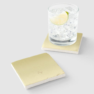 Modern gold gradient Luxury typography name Stone Coaster