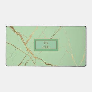 Modern Gold & gray Marble Minimalist Luxury Desk Mat