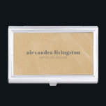 Modern Gold Grey Abstract Watercolor Custom Business Card Holder<br><div class="desc">Modern Gold Grey  Abstract Watercolor Professional Custom Business Card Case</div>
