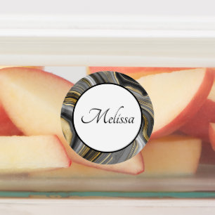 Modern Gold & Grey Agate Geode