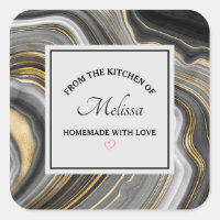 Modern Gold & Grey Agate Geode Gemstone Kitchen